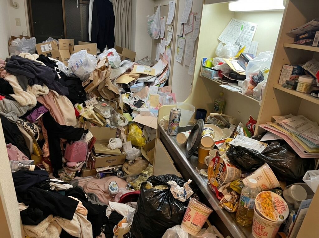 北海道七飯町2LDK戸建て（一軒家）H様のゴミ屋敷片付け事例 Before