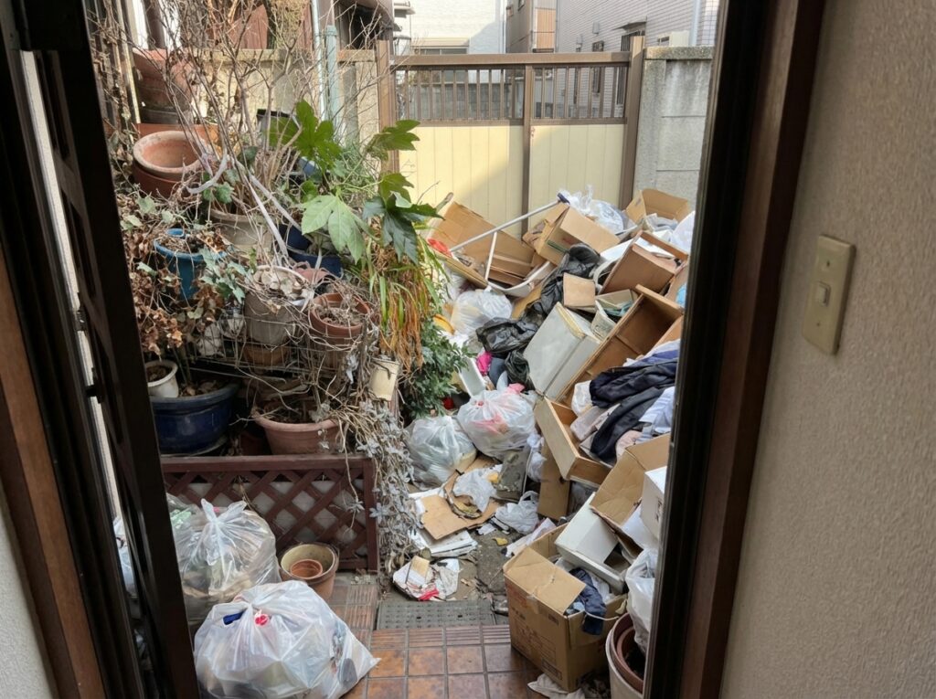 北海道月形町4LDK二世帯住宅W様のゴミ屋敷片付け事例 Before