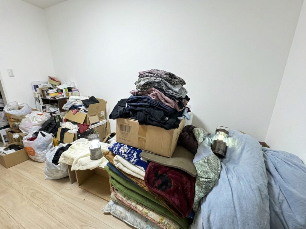 北海道妹背牛町4LDK二世帯住宅U様のゴミ屋敷片付け事例 Before