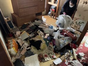 北海道上富良野町1KアパートA様のゴミ屋敷片付け事例