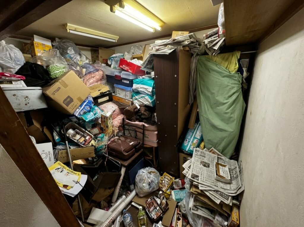 北海道和寒町1LDKアパートT様のゴミ屋敷片付け事例 Before