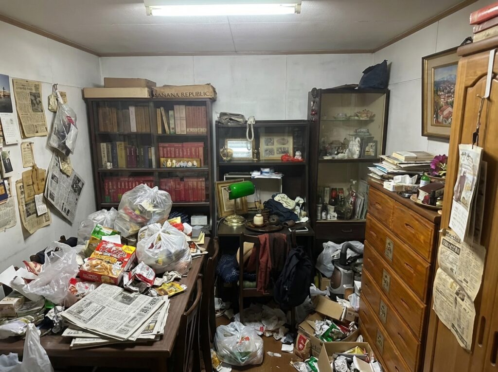 北海道小平町1DKマンションS様のゴミ屋敷片付け事例 Before