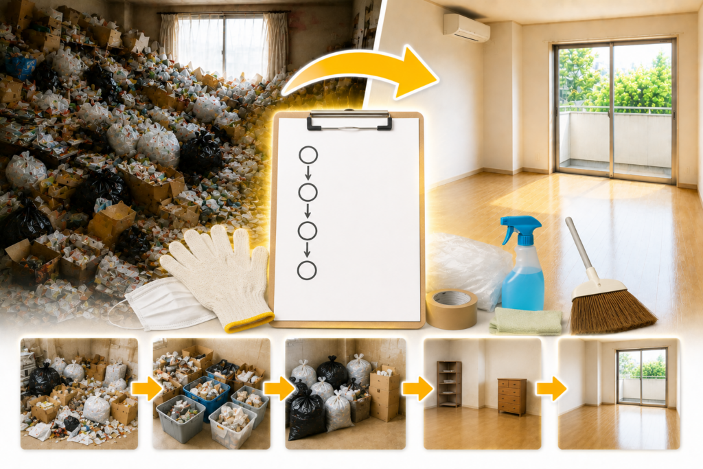 ゴミ屋敷片付けは何から始めるべき？初心者向け完全ガイド