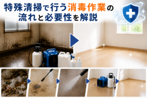 特殊清掃で行う消毒作業の流れと必要性を解説