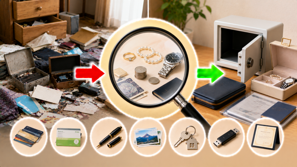 遺品整理で見落としやすい貴重品一覧を紹介