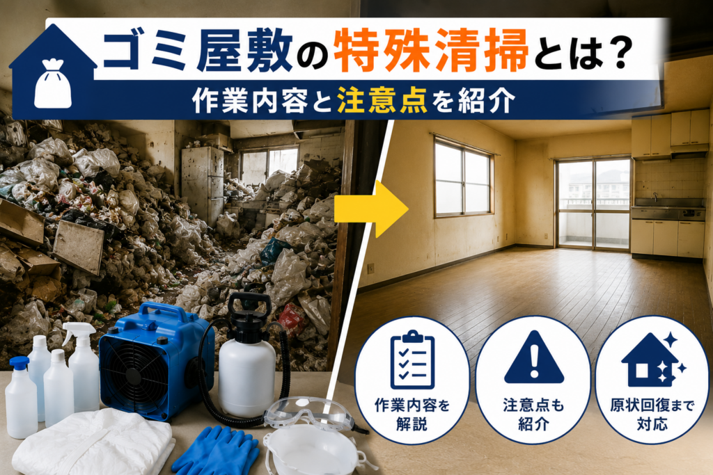 ゴミ屋敷の特殊清掃とは？作業内容と注意点を紹介