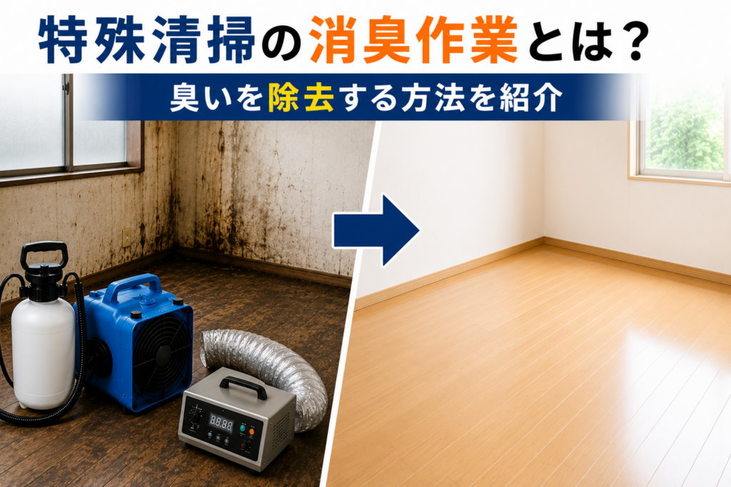 特殊清掃の消臭作業とは？臭いを除去する方法を紹介