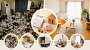 一人暮らしのゴミ屋敷片付けに必要な費用と流れ