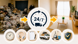 24時間対応のゴミ屋敷片付け業者は便利？注意点を解説