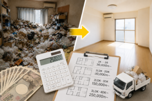 ゴミ屋敷片付けの費用相場はいくら？間取り別料金を徹底解説