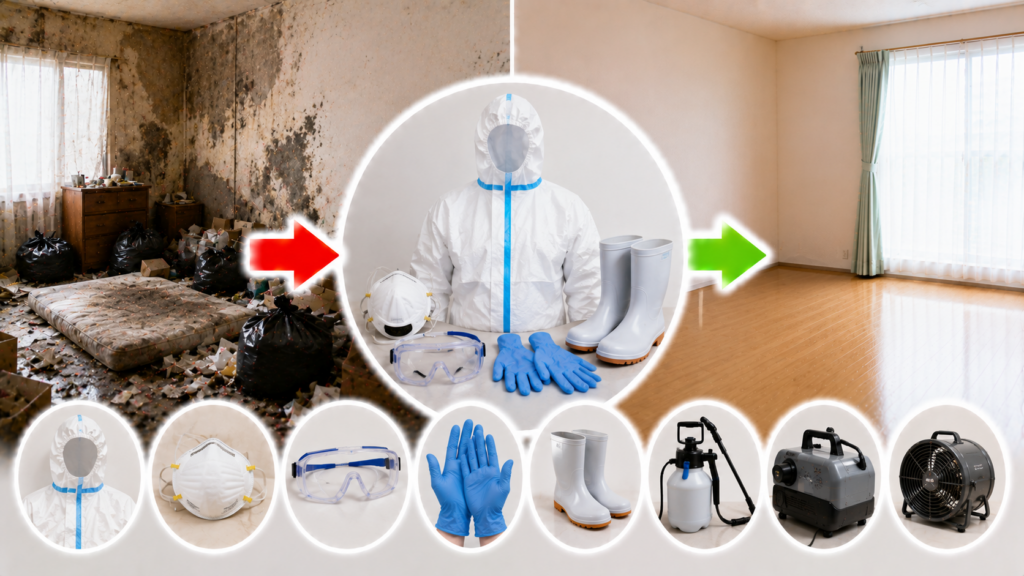 特殊清掃で使用する防護服や装備について紹介