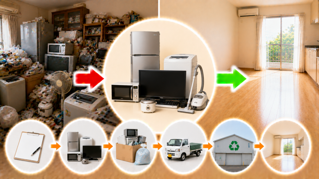 生前整理で家電を処分する流れを解説