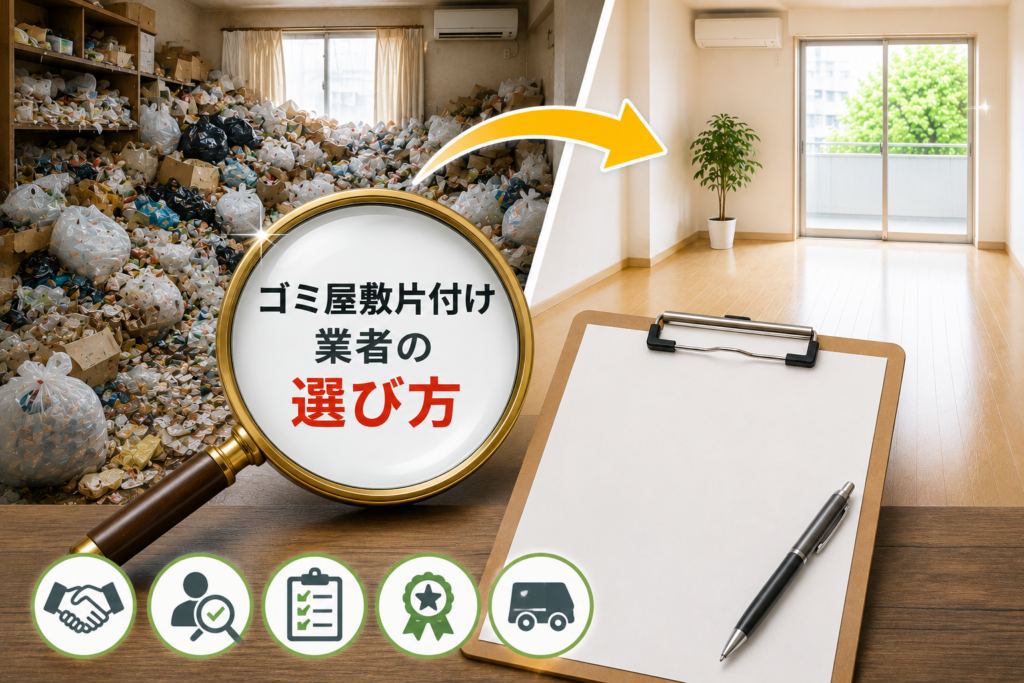 ゴミ屋敷片付け業者の選び方｜優良業者を見極めるポイント