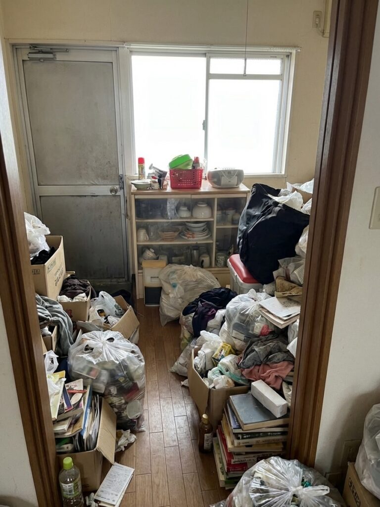 北海道厚真町4LDK二世帯住宅Y様のゴミ屋敷片付け事例 Before