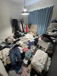 北海道安平町1KアパートW様のゴミ屋敷片付け事例