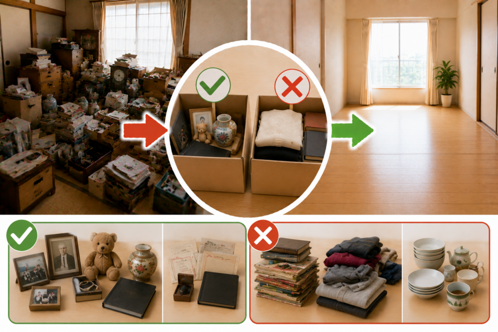 遺品整理で残すべきもの・処分すべきものとは