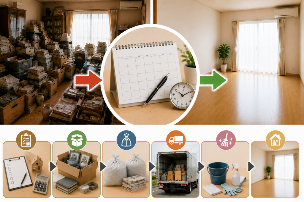 遺品整理のスケジュール例｜効率よく進める方法