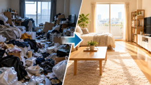 汚部屋を自力で片付ける方法と、やめたほうがいいケース
