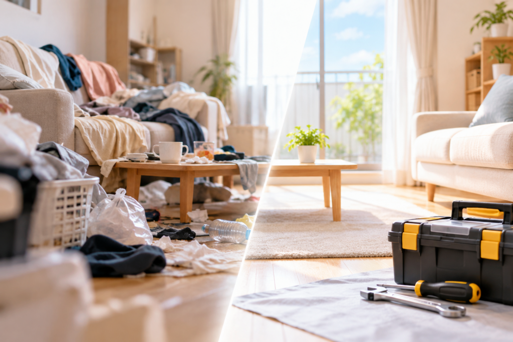修理業者を呼びたいが部屋が汚い｜断られないための最低ライン