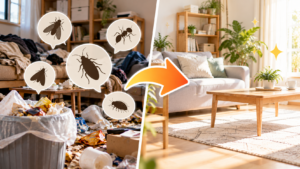 部屋が汚いと来る虫｜汚部屋で発生しやすい虫と対策
