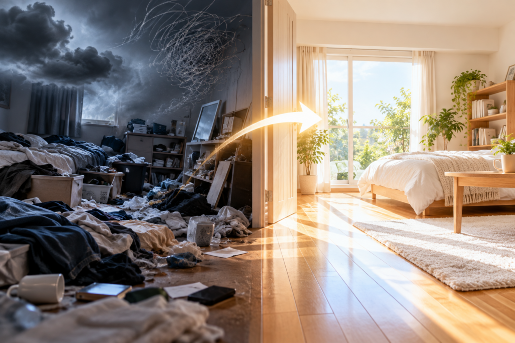 部屋が汚いとイライラする理由と、抜け出す最初の一歩